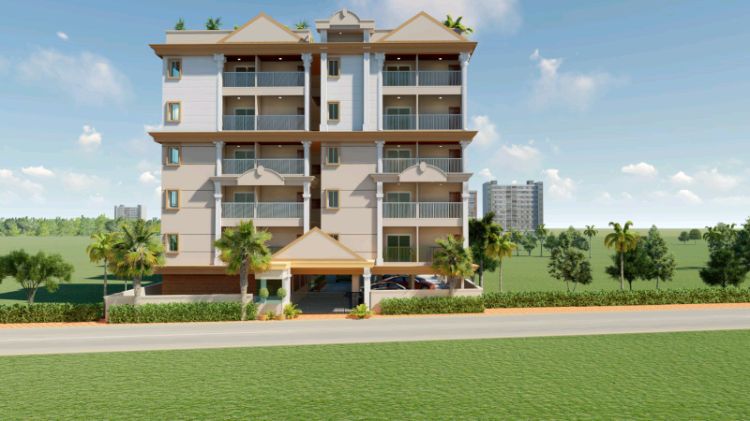 Pride Landmark has spread over 22 guntas or 24,000 sft Land Area with a Parking Floor plus 5 Living floors. An accommodation of 75 Luxury Edition Flat