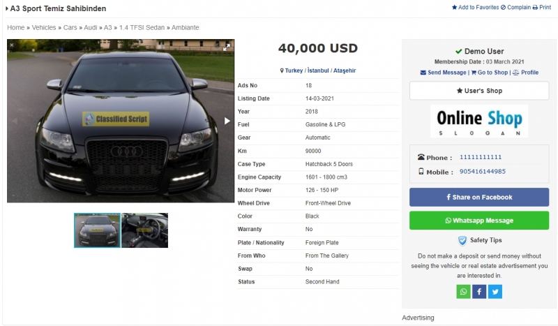 Php Classified Ads Script