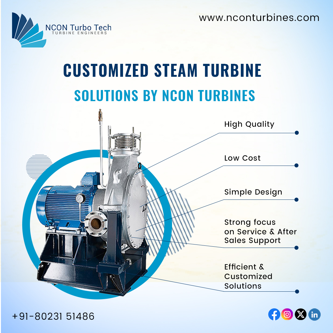 Your Trusted Partner for Customized Steam Turbines with NCON Turbines| Nconturbines.com