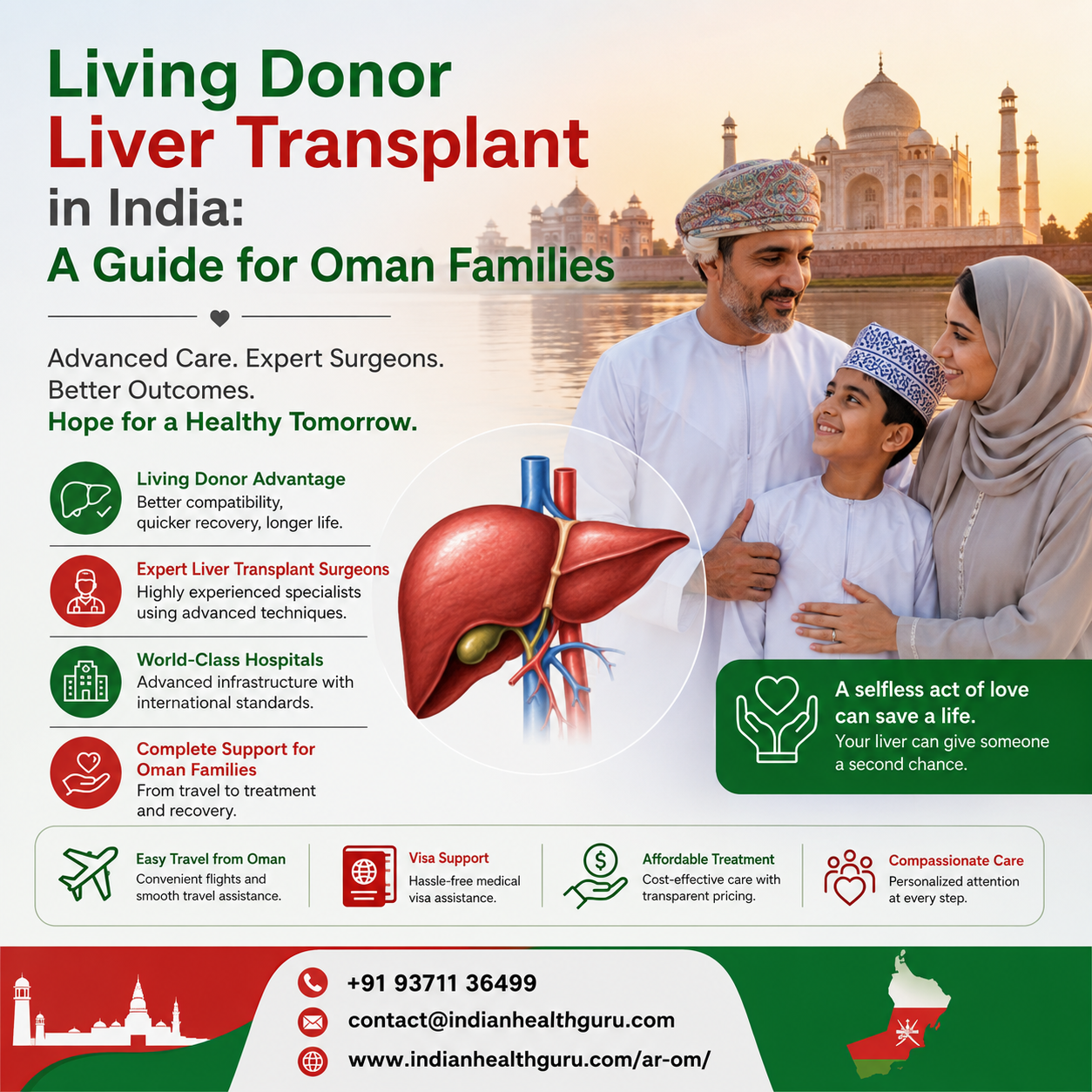 liver transplant hospitals India for Oman