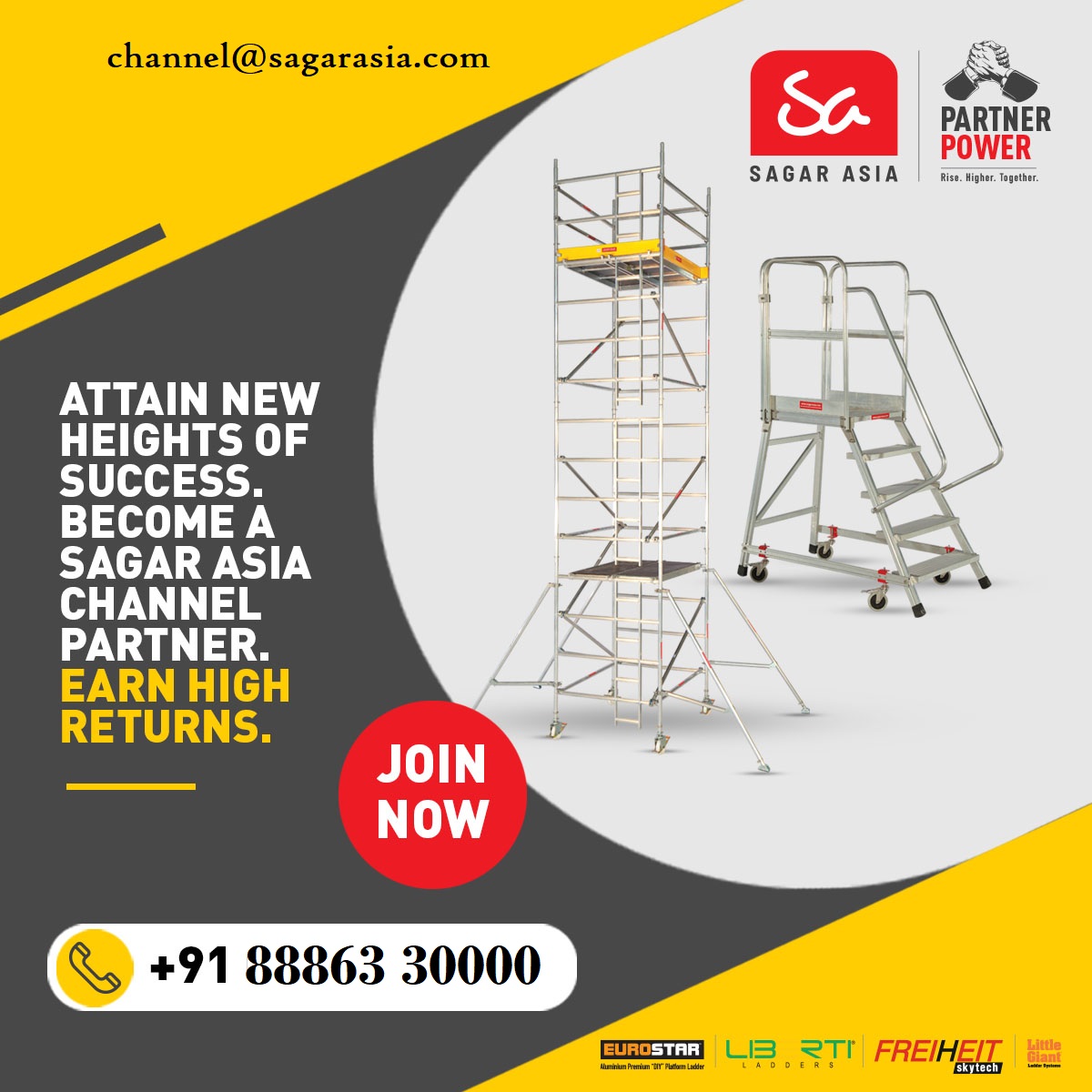Become our Channel Partner opportunity to  Attain New Heights