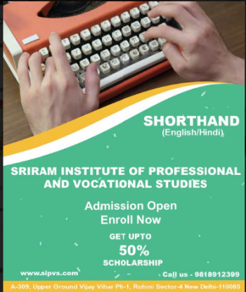Best Stenography course in Panipat